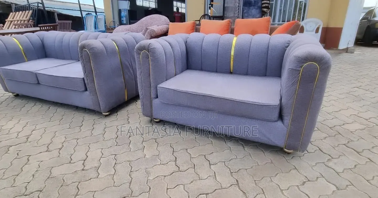 3-Seater and 2-Seater Grey Sofa Set