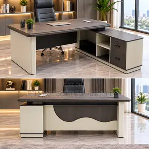 Manager Workstation With Side Return, Lockable Drawers