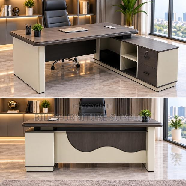 Manager Workstation With Side Return, Lockable Drawers