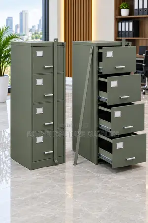 Green Metal Storage Cabinet With Drawers