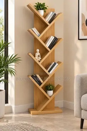 Modern Wooden Wall Tree Bookshelf Design
