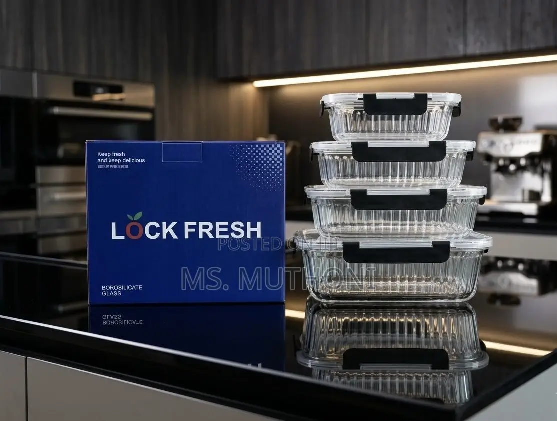 PureKeepTM Airtight 4 PCS Borosilicate Containers