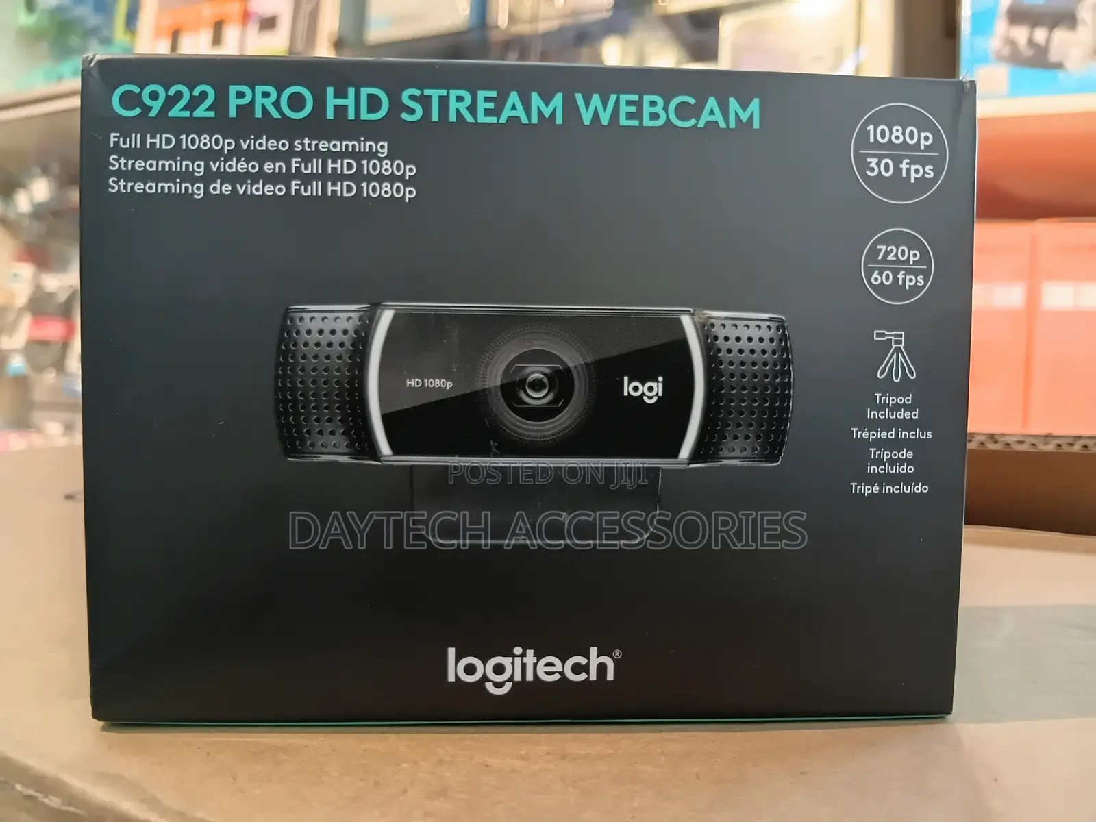 Logitech C922 Pro HD Stream Webcam.