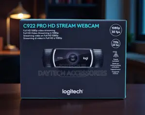Logitech C922 Pro Stream Webcam 1080P Camera for HD Video Streaming.