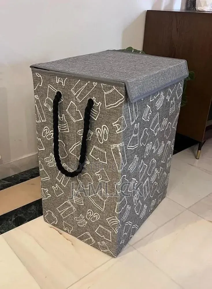 57L Pattern Laundry Storage Basket - HK
