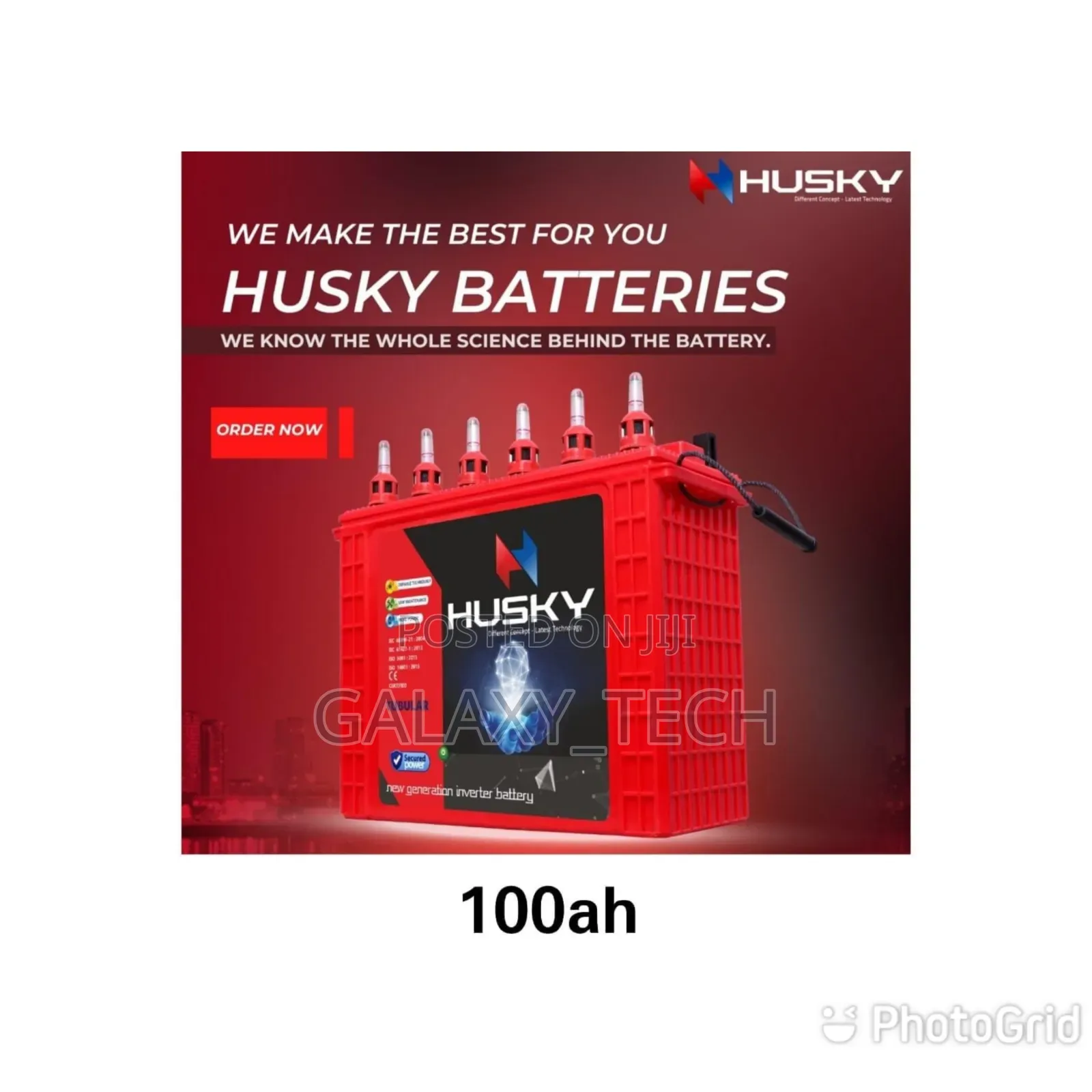 Husky Tall Tubular Battery - 100ah