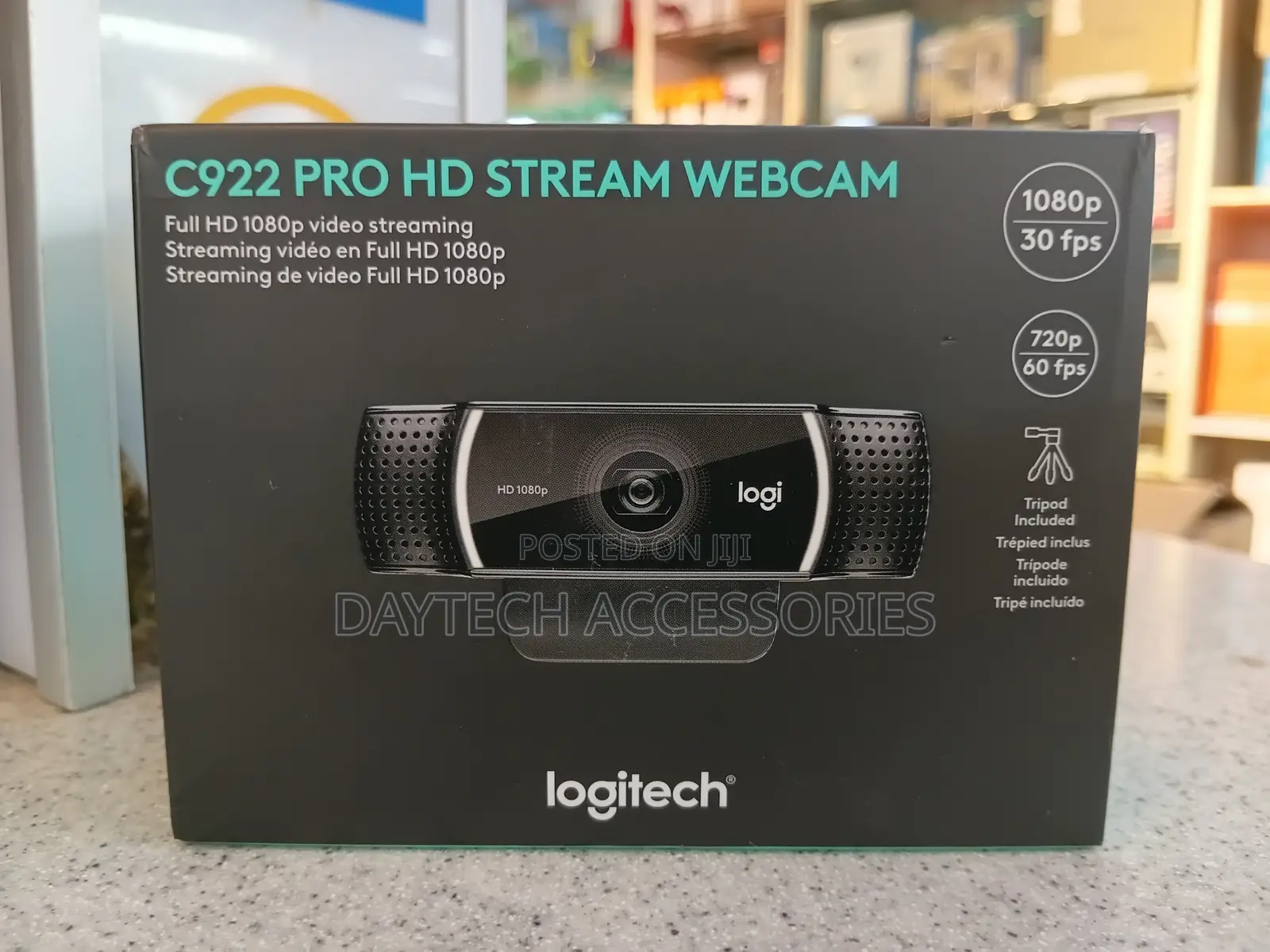Logitech C922 Pro 1080P Stream HD Webcam - Black