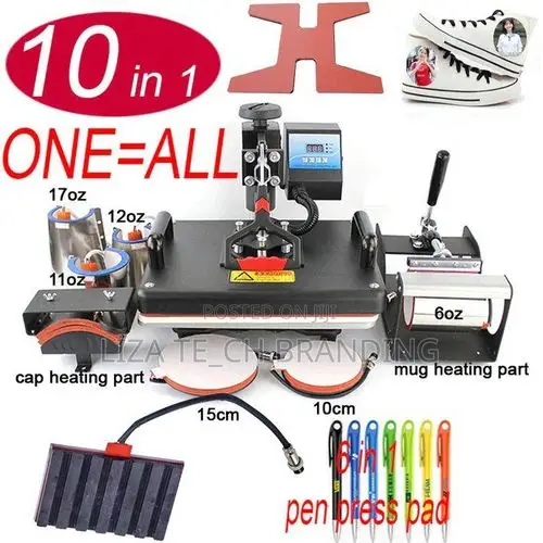 10 in 1 Combo Heat-Press Sublimation Transfer Machine