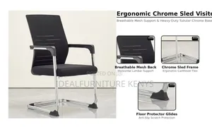Ergonomic Chrome Sled Chair
