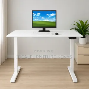 White Electric Desk