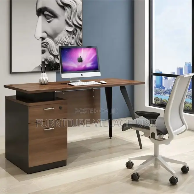 Office Desk; 1.2 Meter Office Desk With Cupboard and Drawers