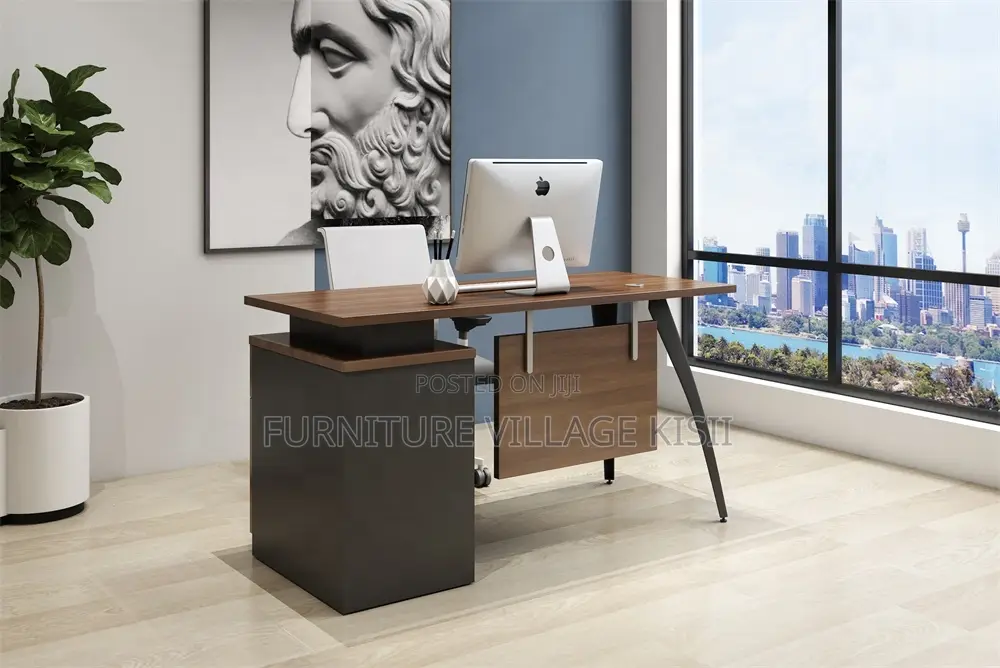 Office Desk; 1.2 Meter Office Desk With Cupboard and Drawers