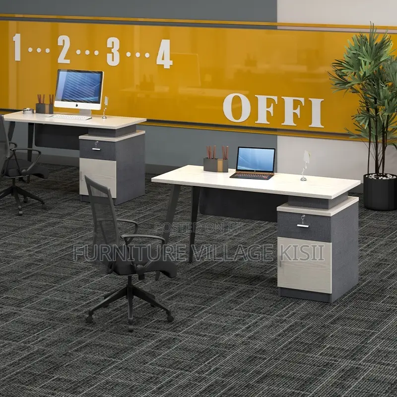 Office Desk; 1.2 Meter Office Desk With Cupboard and Drawers