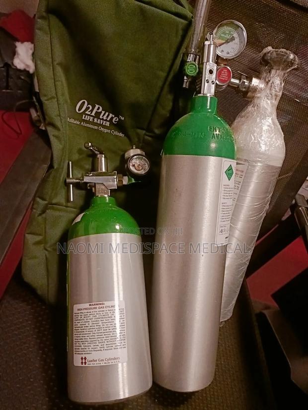 2L Pin Index Oxygen Cylinder Complete With Pin Index Regulator