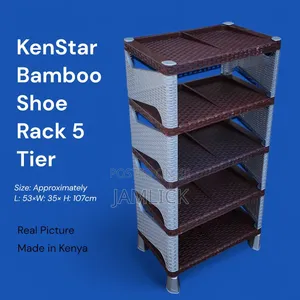 5-Tier Brown Shoe Rack - BN