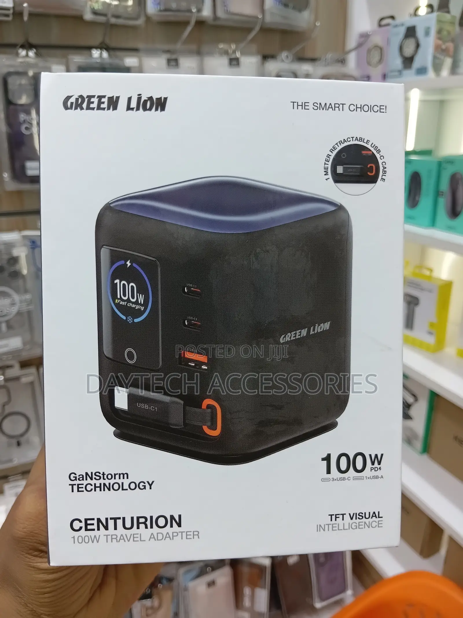 The Green Lion Centurion 100W GaN Travel Adapter