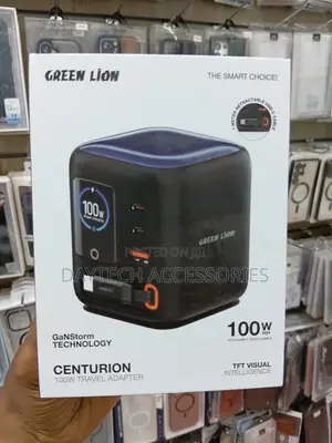 The Green Lion Centurion 100W GaN Travel Adapter