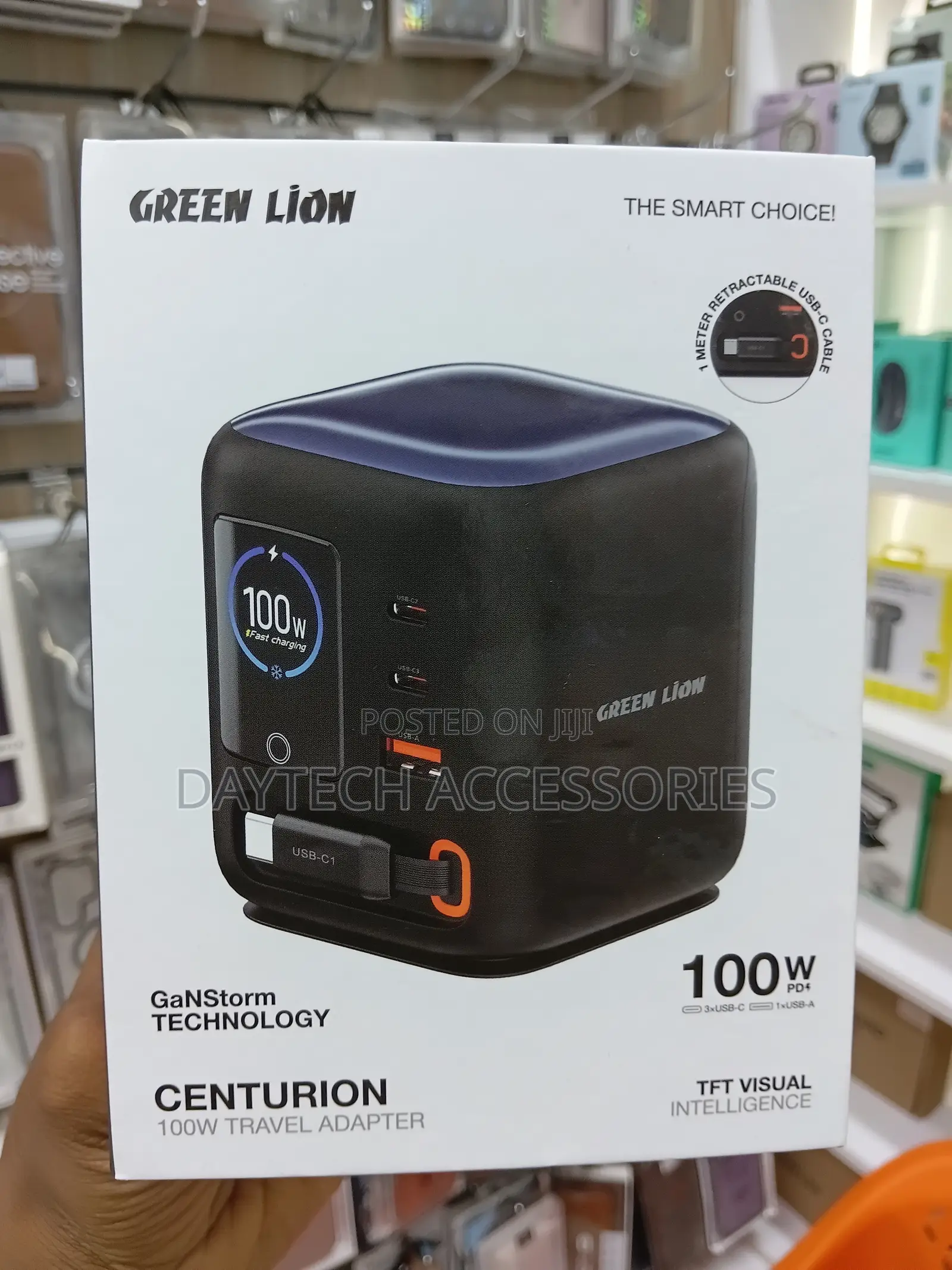 The Green Lion Centurion 100W GaN Travel Adapter