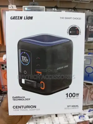 Green Lion Centurion 100W GaN Travel Adapter – Black