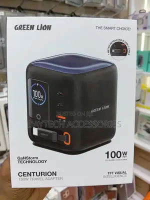 Green Lion Centurion 100W GaN Travel Adapter – Black