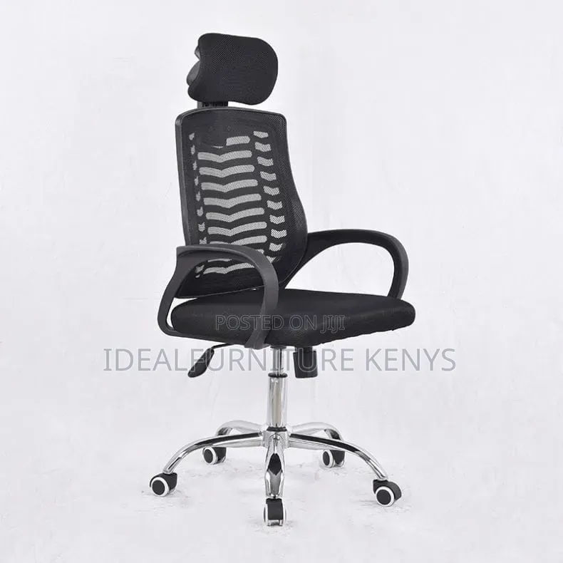 Black Mesh Office Chair - Lumbar Support Task Office Chair