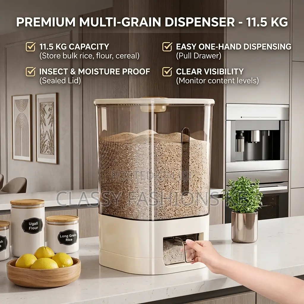 11.5 KG Rice Dispenser for Rice Cereals and Flour