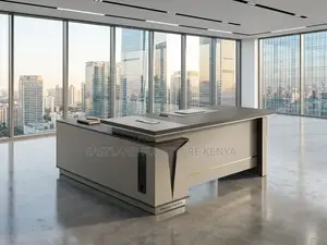Executive Office Table - L-Shaped CEO Desk Modern