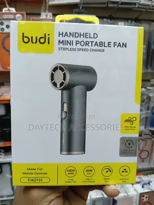 Budi Handheld Mini Portable Fan - Black