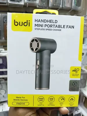 Budi Handheld Mini Portable Fan - Black