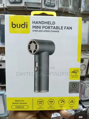 Budi Handheld Mini Portable Fan Powerful Personal Cooling Device.