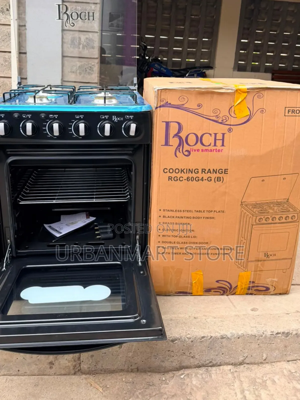Roch 60x60 Full Gas Standing Cooker, With Oven