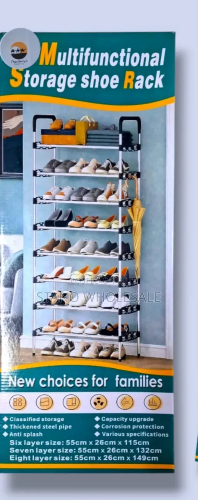 8layers Shoe Rack