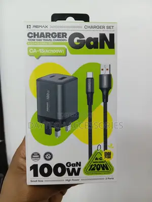 The Remax CA-15 (AC100W) 100W GaN Travel Charger Set