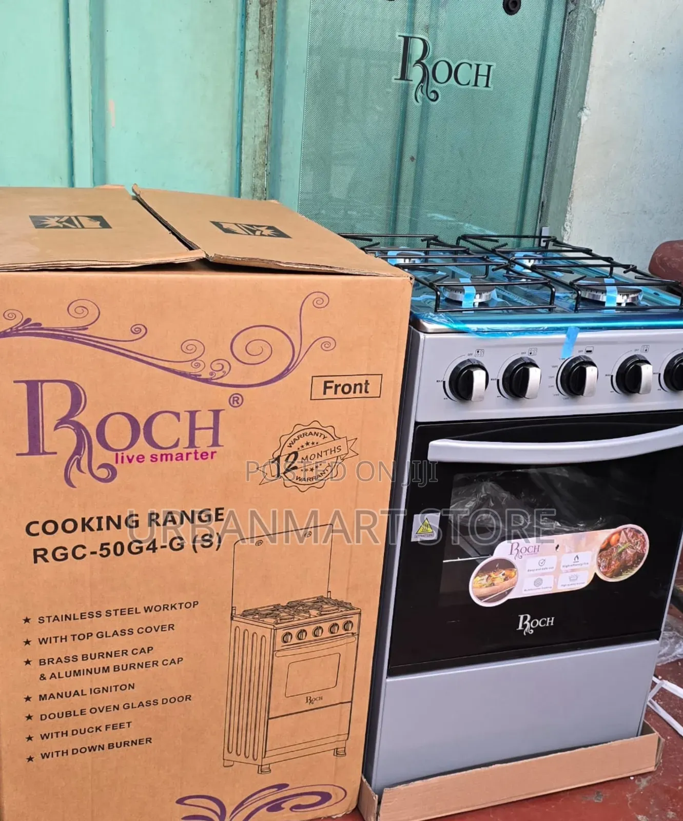 Roch 50×55 Full Gas Standing Cooker, Gas Oven