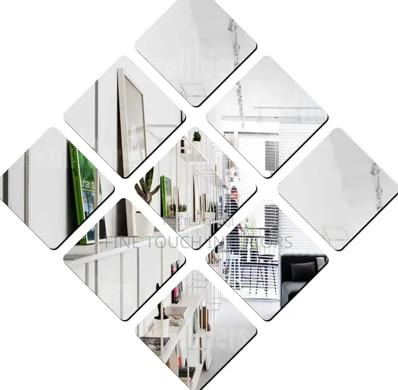 Diamond Shape Acrylic Wall Mirrors