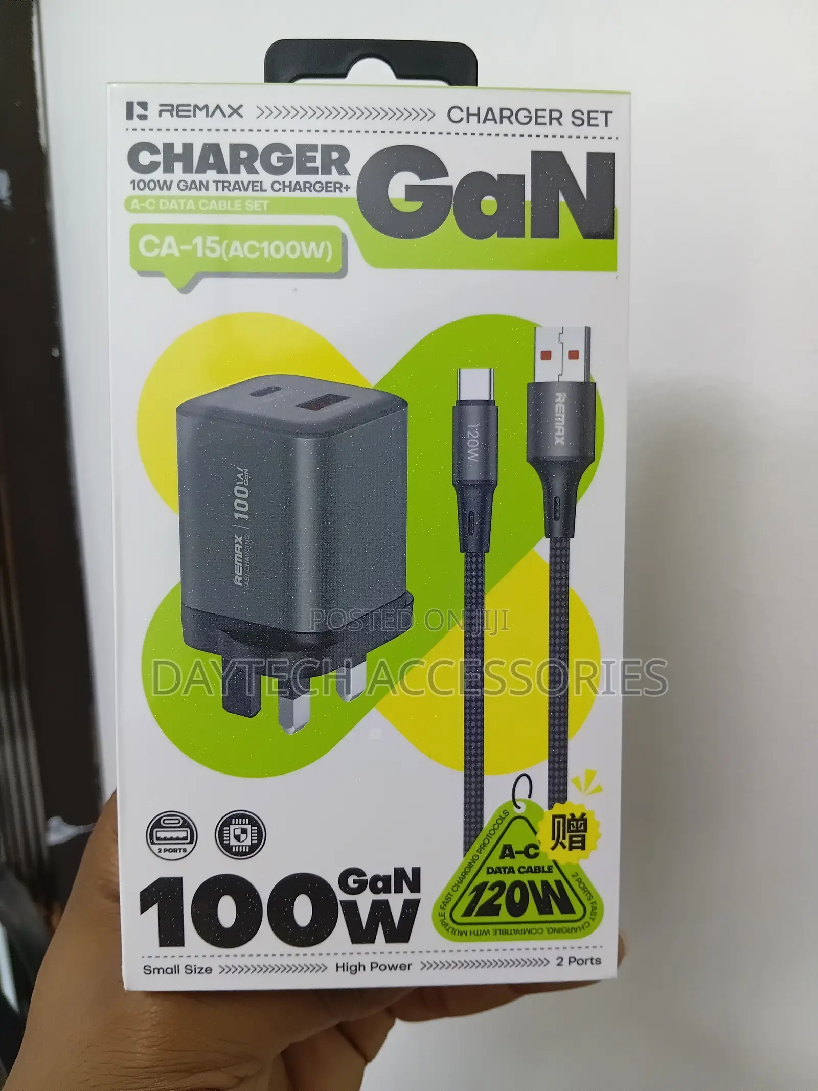 REMAX CA-15 100W GaN Foldable Travel Charger Set Fast Charging Adapter