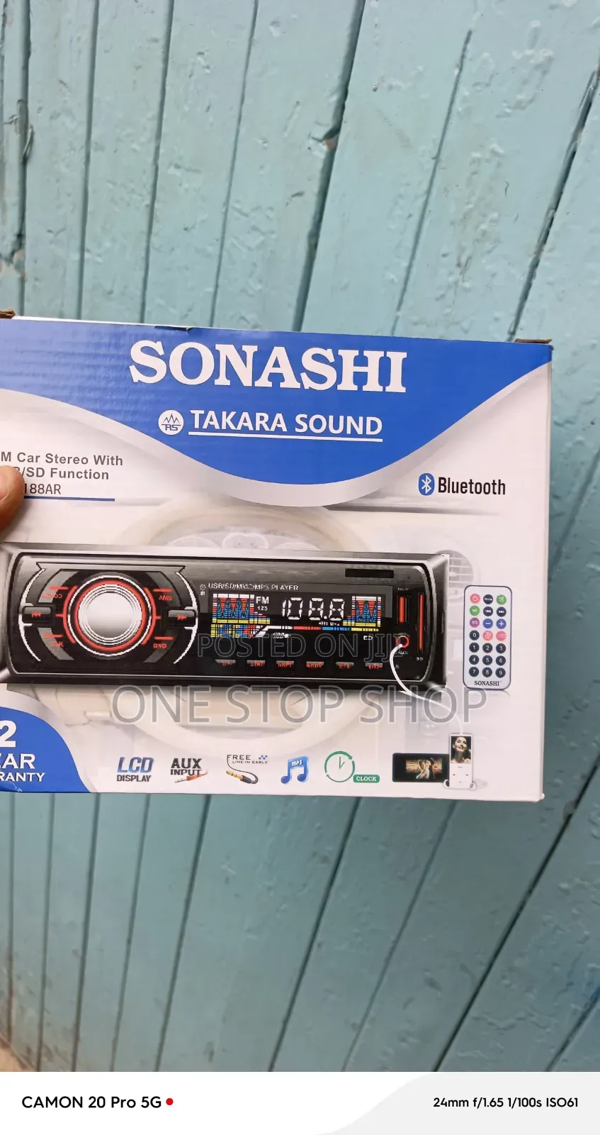Car Single Din Stereo With Bluetooth Handsfree Calling Music Streaming