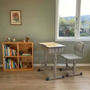 Home Desks; Modern Brown Height Reclining Schools Kids Desk Chair