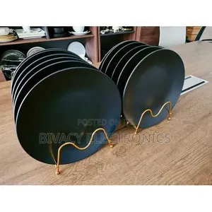 6 Pieces High Quality Black Dinner Plate