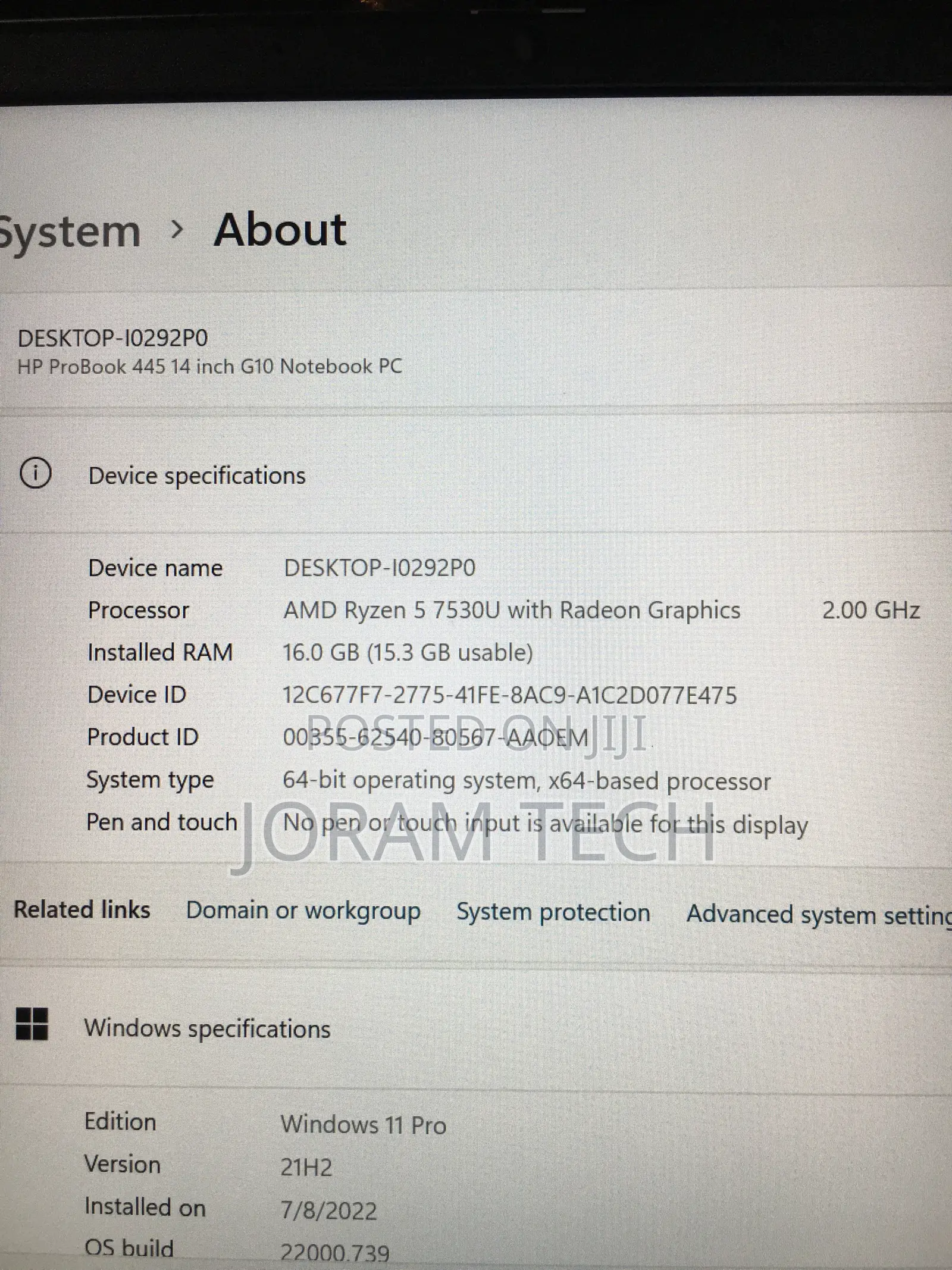 Laptop HP ProBook 445 G9 16GB AMD Ryzen 5 SSD 512GB
