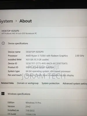 Laptop HP ProBook 445 G9 16GB AMD Ryzen 5 SSD 512GB