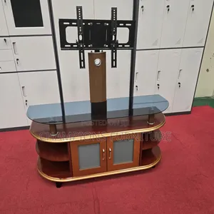 Brown Gold TV Stand With Mount