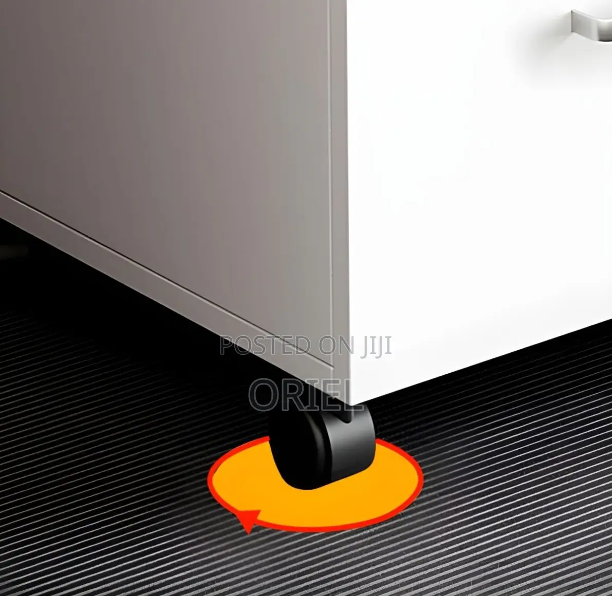 3-Drawers Mobile Pedestal Cabinet : Storage Wooden Cabinet
