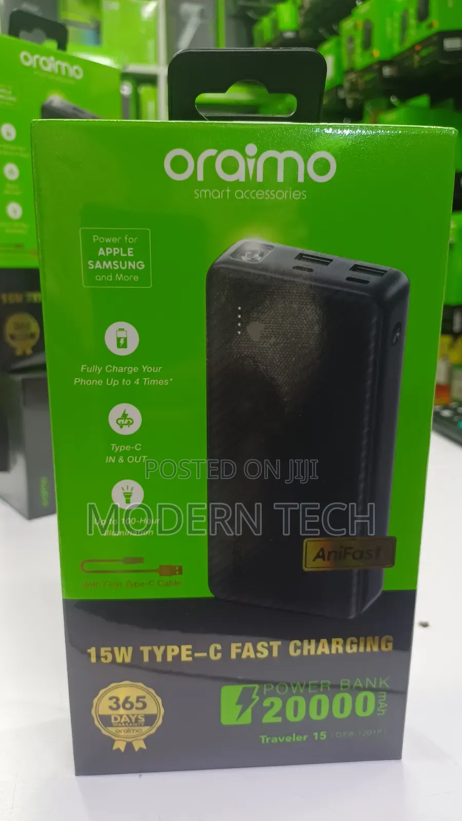 Oraimo 15W 20000mah Powerbank