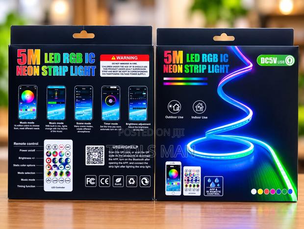 5m Led RGB Ic Neon Strip Light USB Remote.