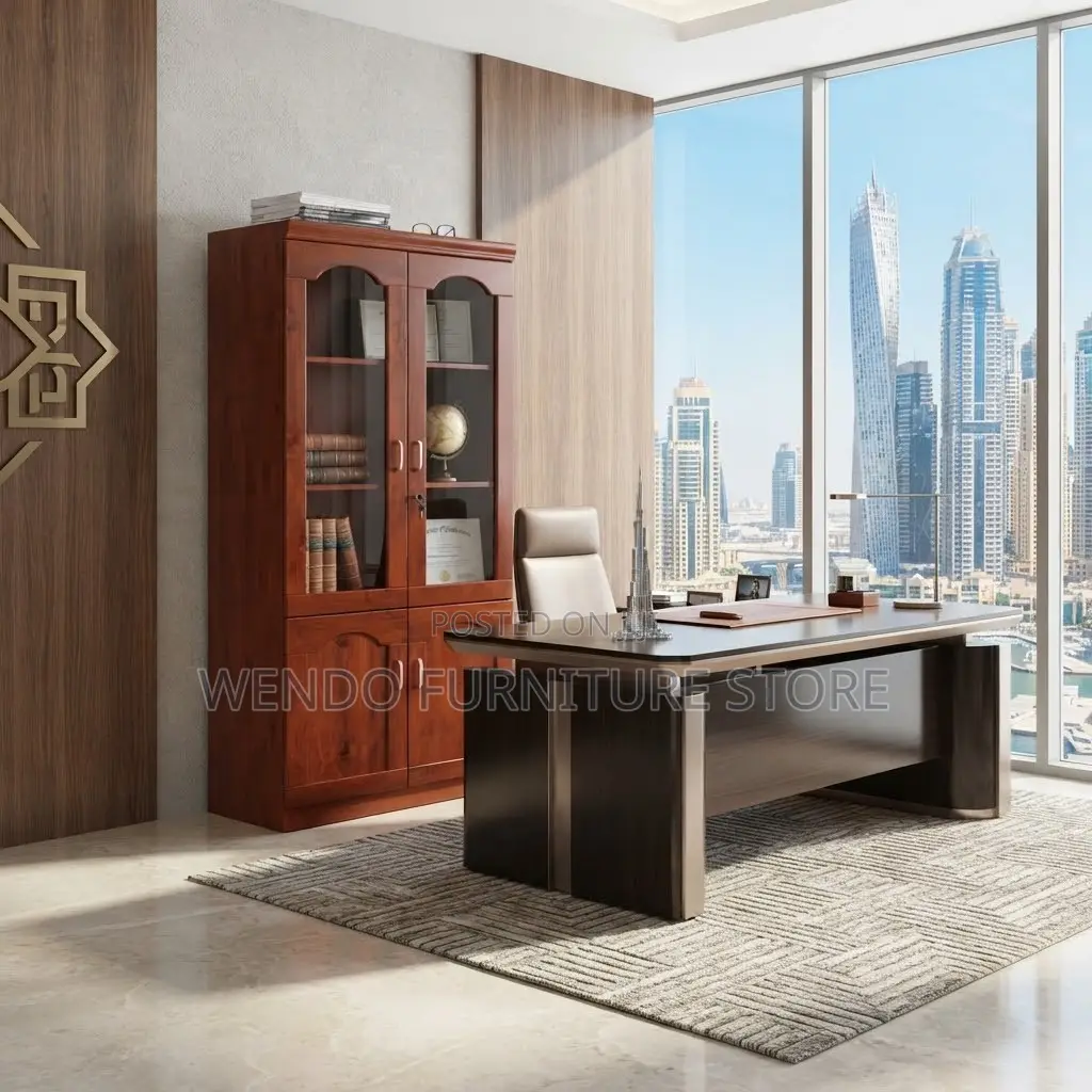 Office Cabinet; Mahogany Finished Modern Home Office Storage Cabinets