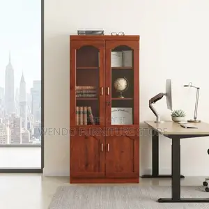 Office Cabinet; Mahogany Finished Modern Home Office Storage Cabinets