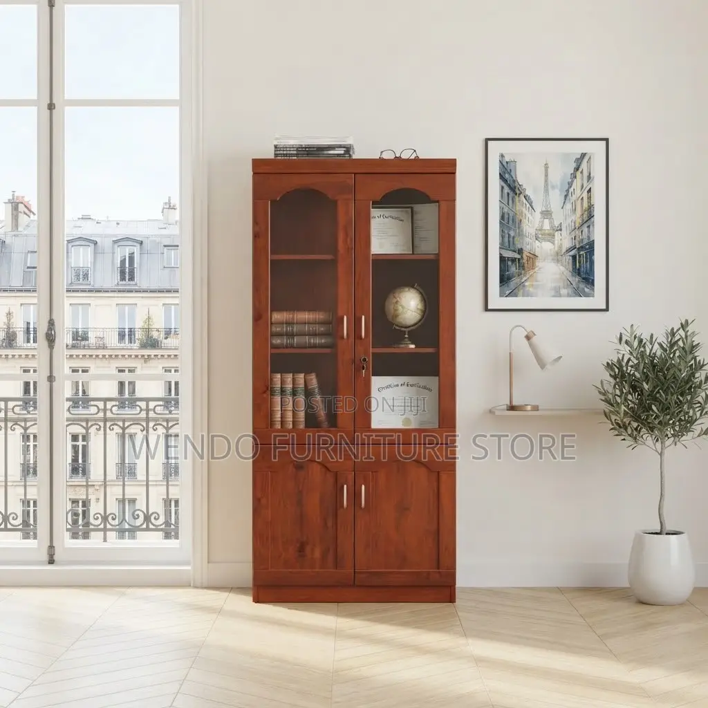 Office Cabinet; Mahogany Finished Modern Home Office Storage Cabinets