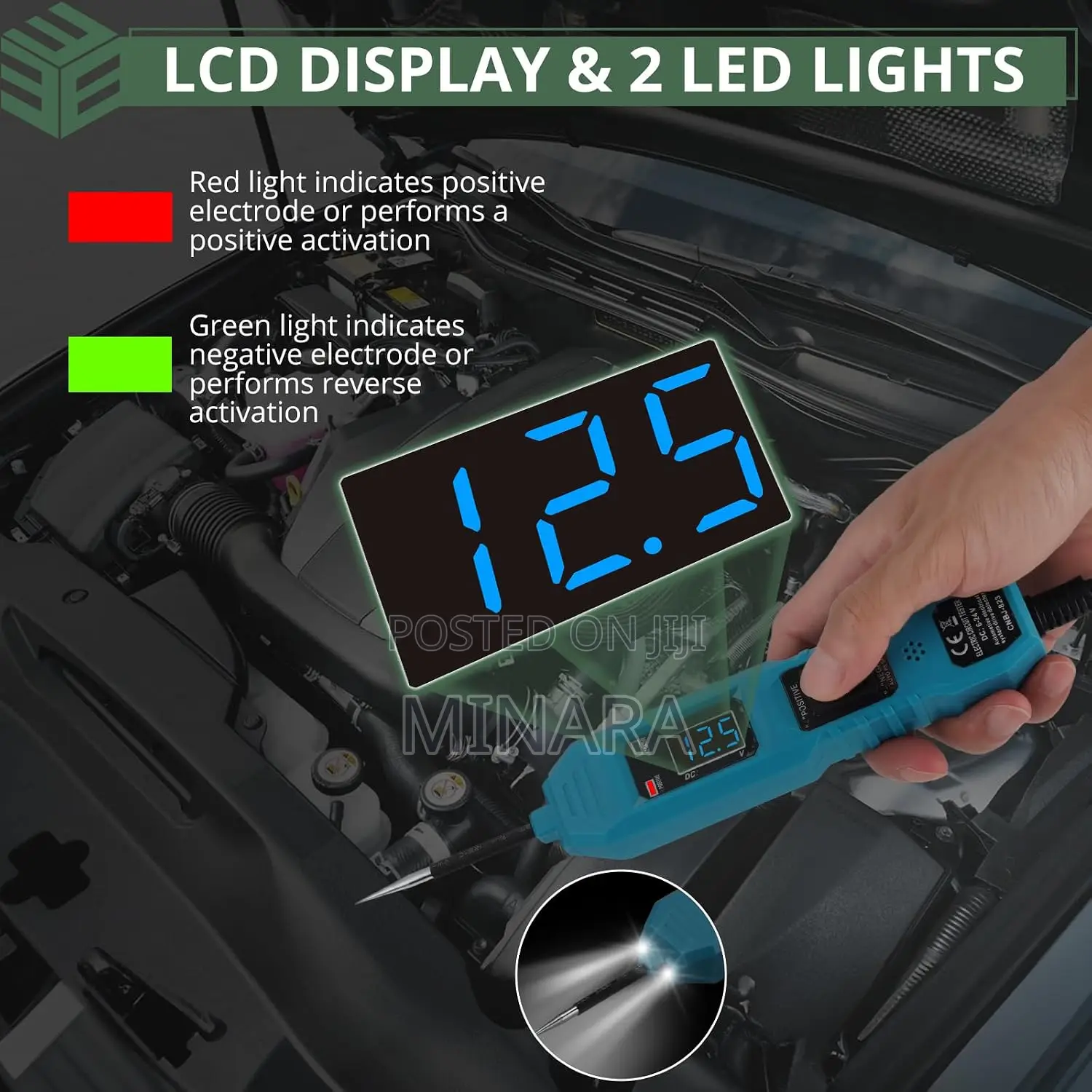 Automotive Circuit Tester, 3.5-36v DC Voltage Tester With LCD Display