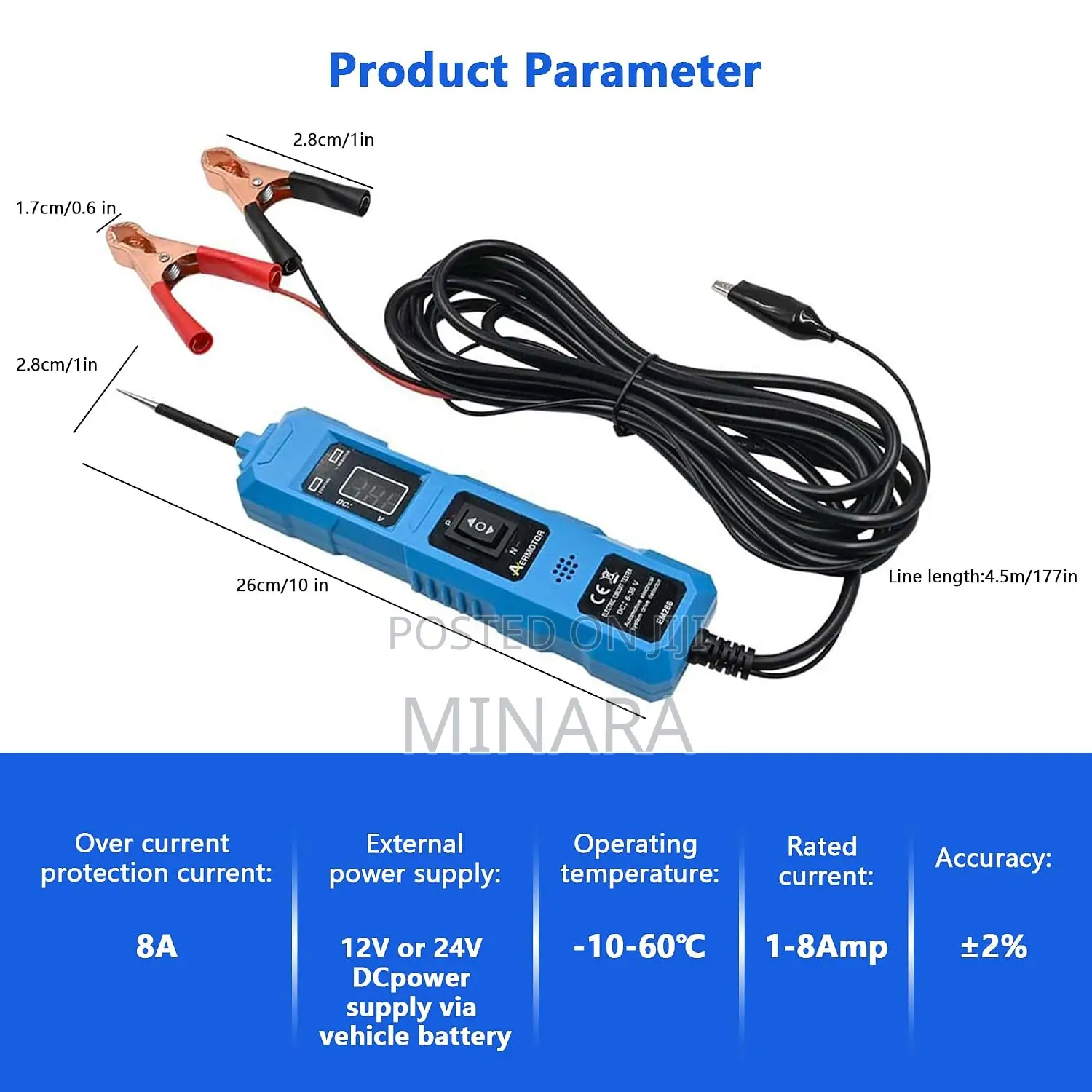 Automotive Circuit Tester, 3.5-36v DC Voltage Tester With LCD Display